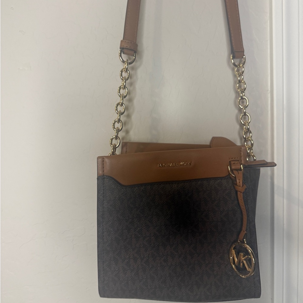 Michael Kors Signature Crossbody with Gold Accents